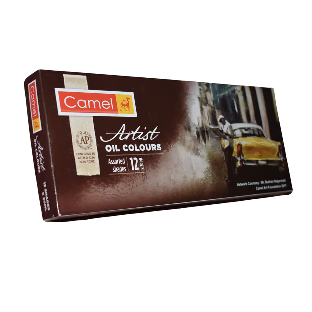 Camel Artist Oil Colours Tube (Set of 12 Shades x 9 ml)