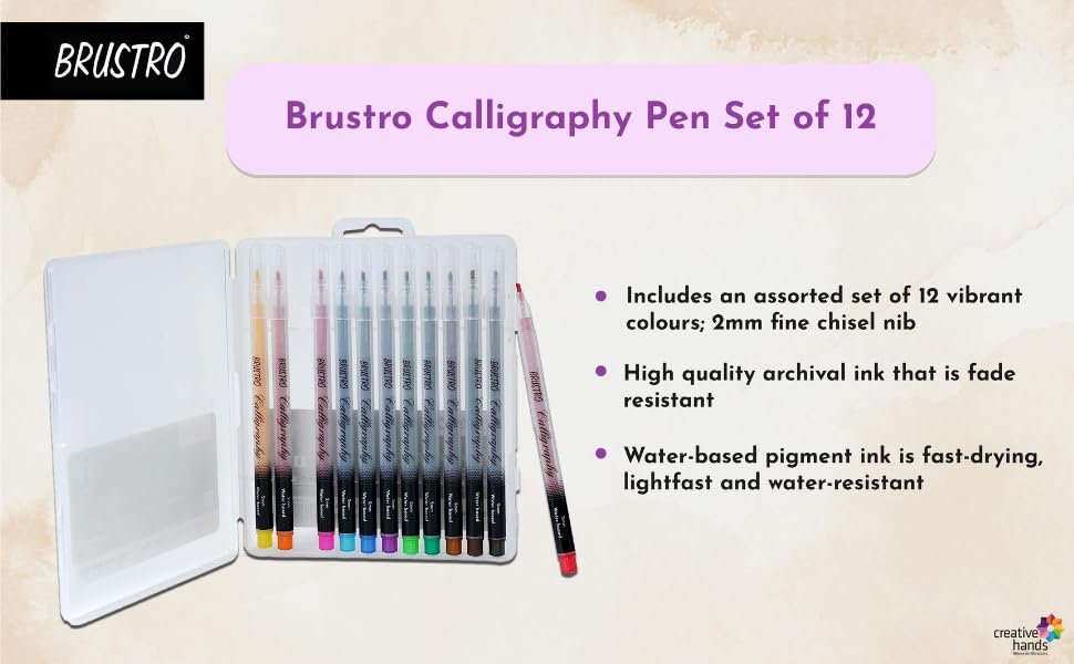 Brustro Calligraphy Pen (Set of 12)