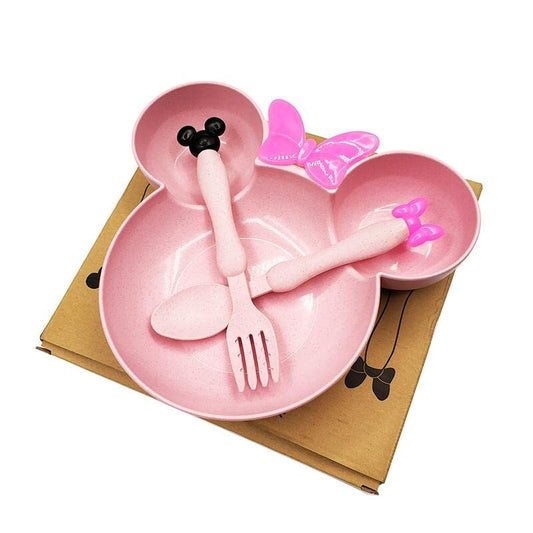 Baby Micky Eating Plate (With Spoon & Fork)