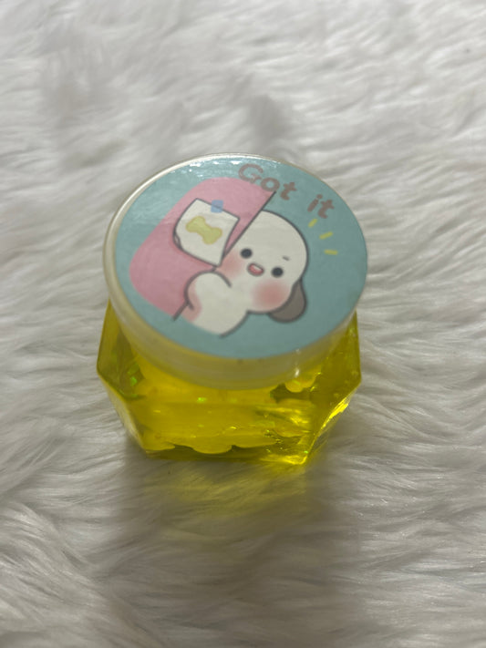 Minion Glitter Clear Slime