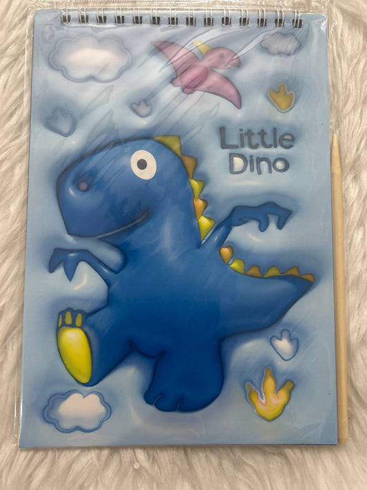Scratch Book Little Dino Blue