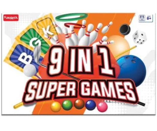 9 IN 1 SUPER GAMES- Funskool 8+