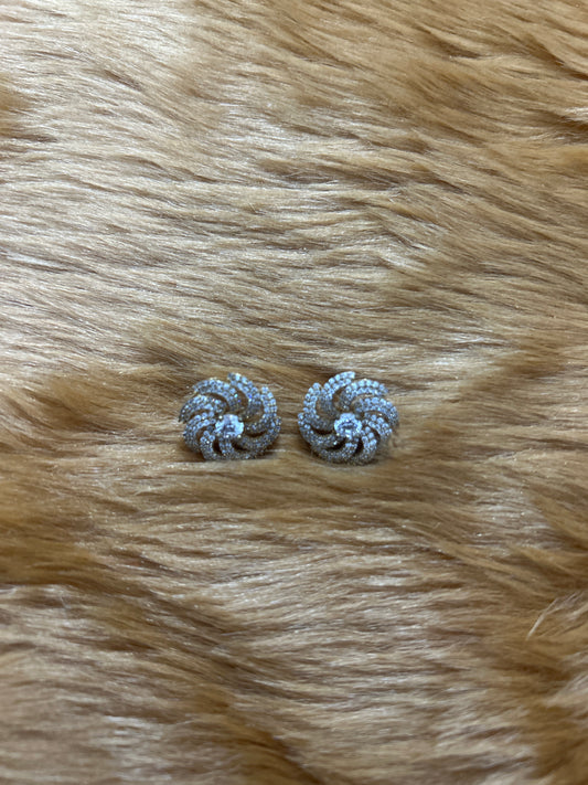 Diamond Studded Gold Plated Earrings