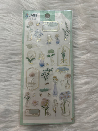 Fancy Botanical Stickers ZW-BG