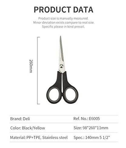 Deli Classic Scissors 6005 140mm 5'1/2" Length