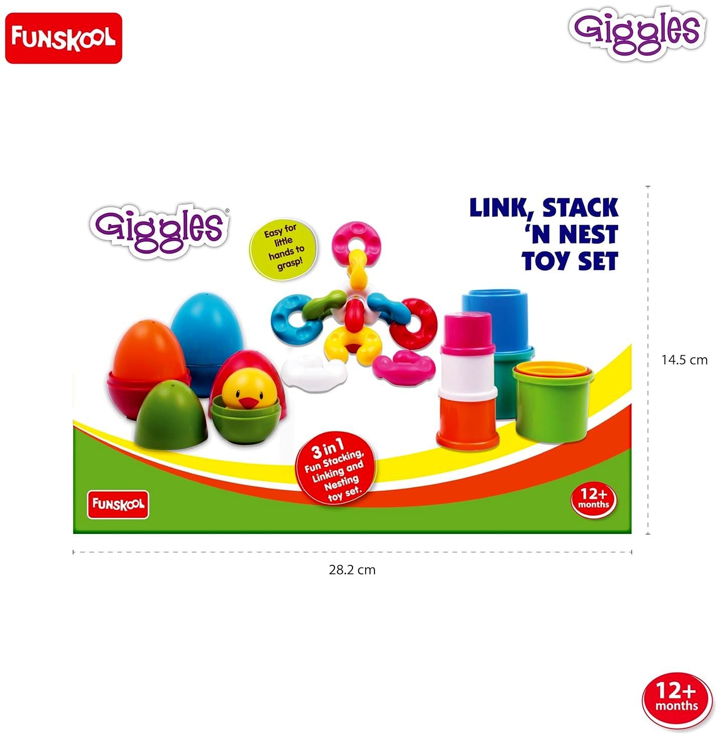 Giggles LINK STACK N NEST TOY SET (12+ M)