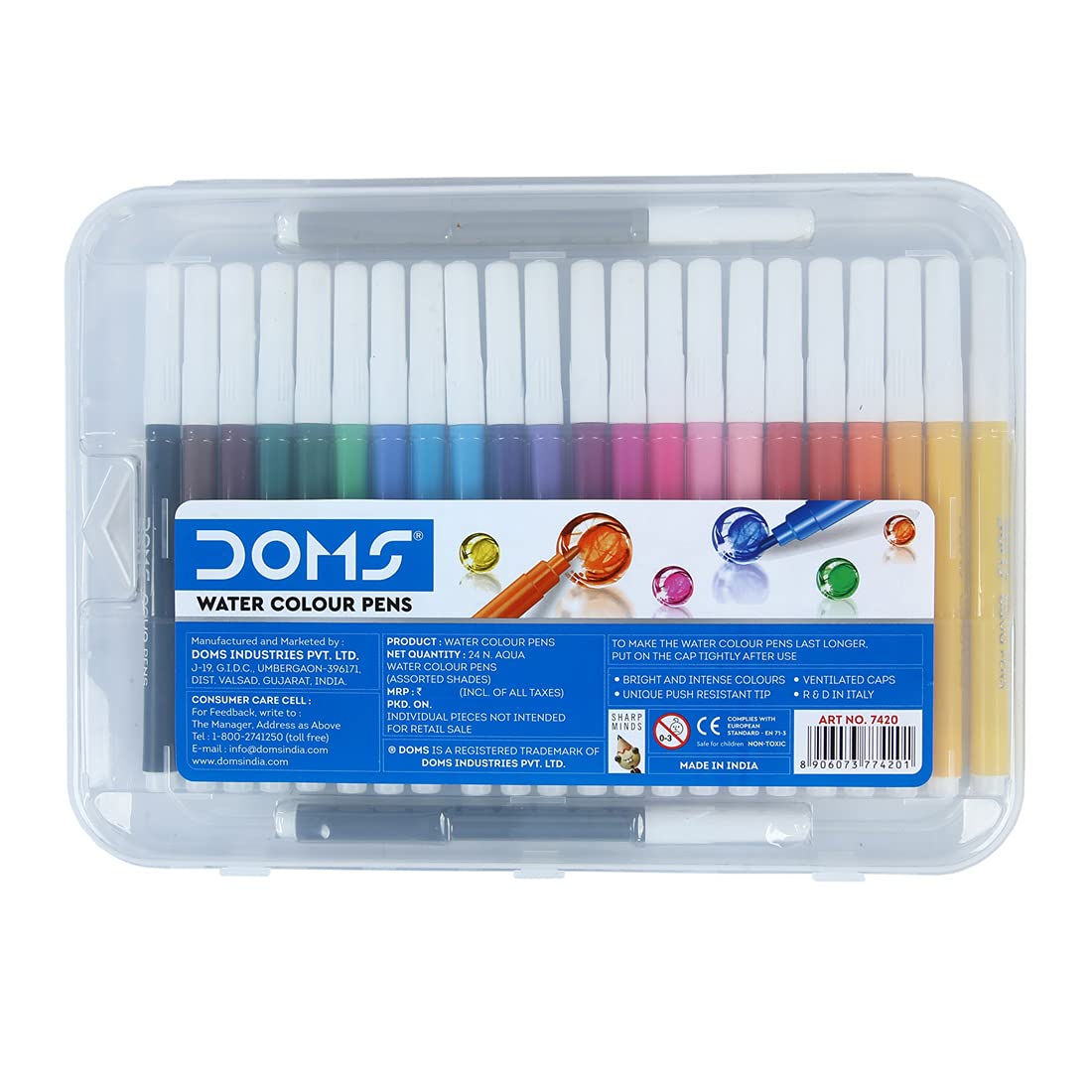 DOMS Aqua Water Colour Pen Set of 24 Pieces