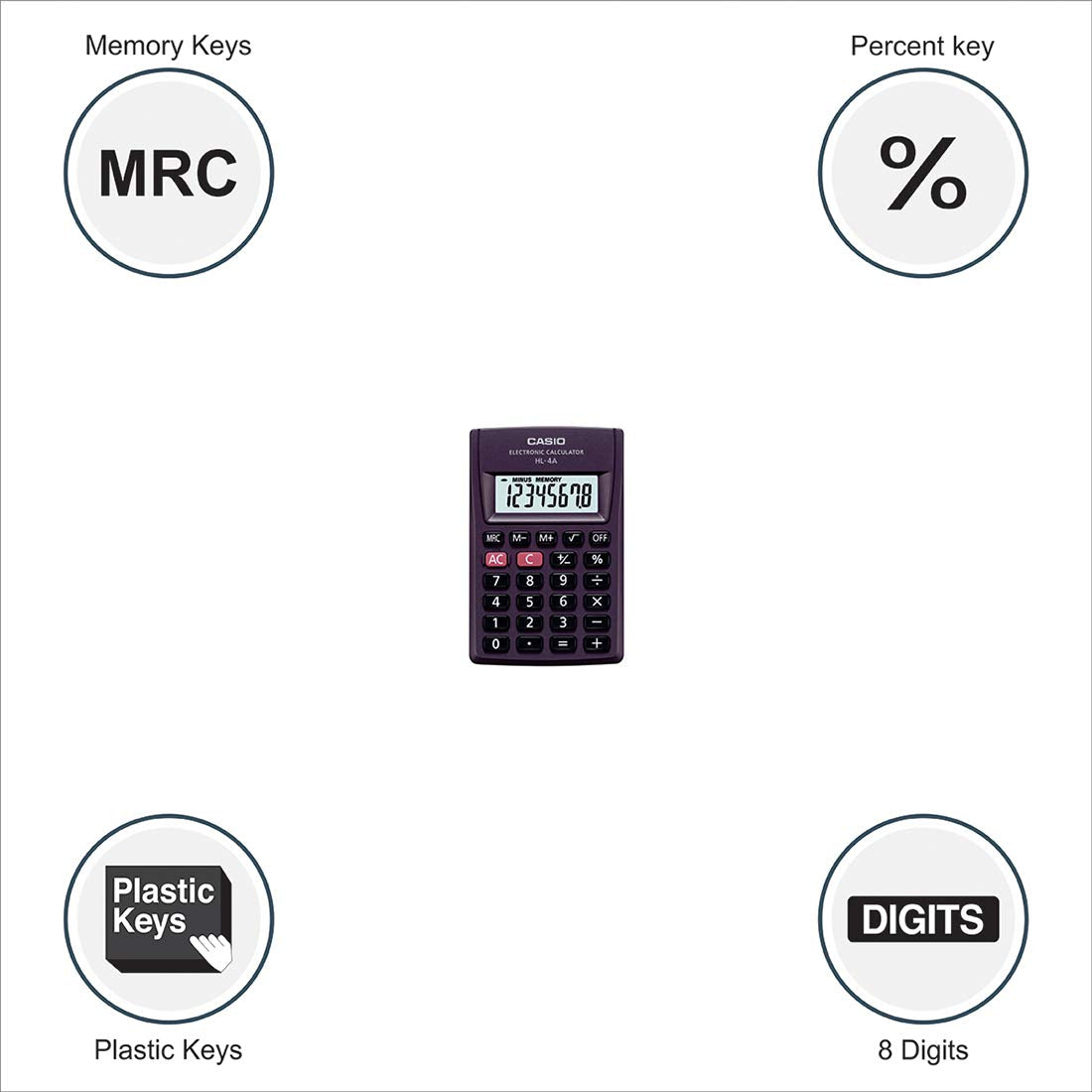 Casio Calculator Mini HL-4A