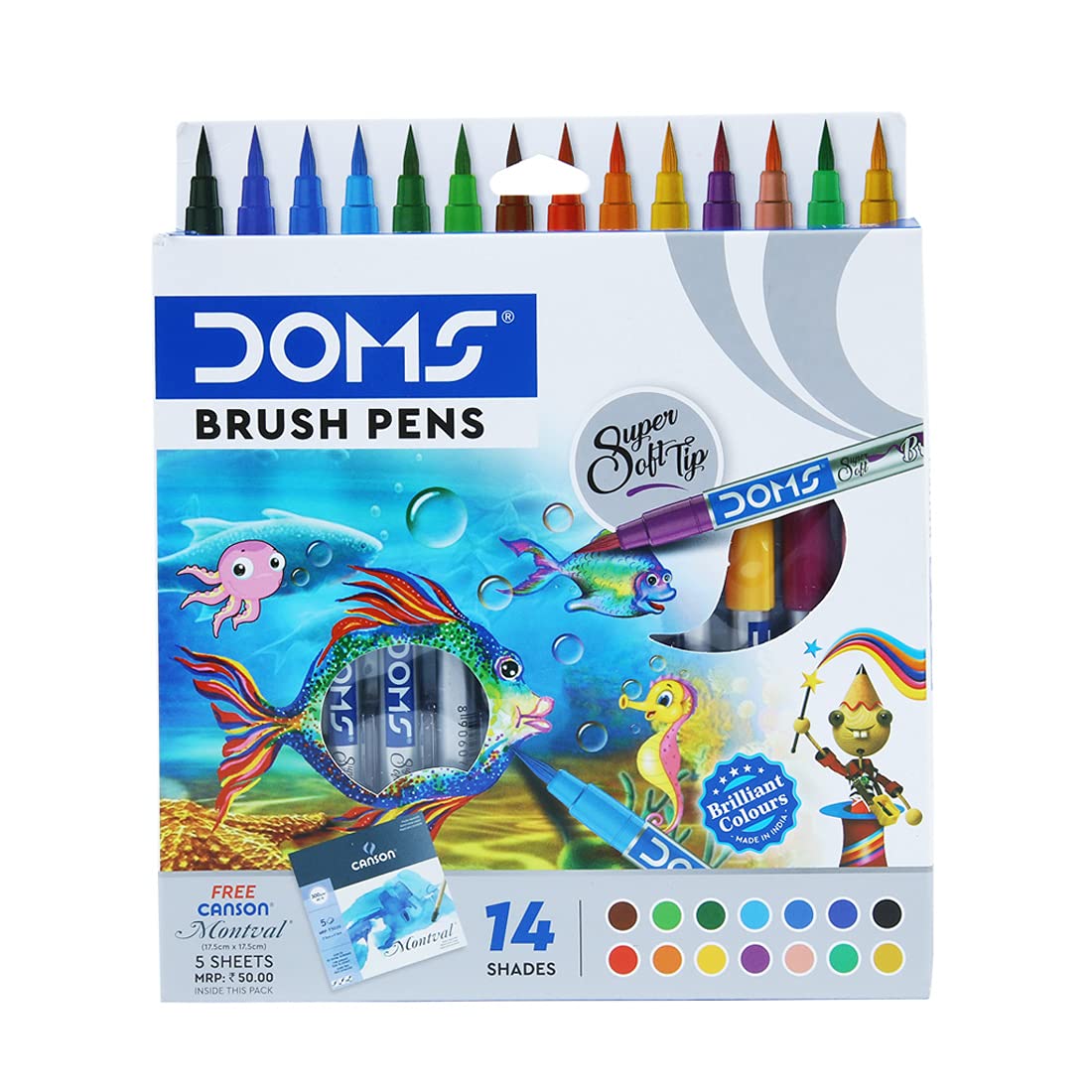 DOMS Brush Pen 14 Shades