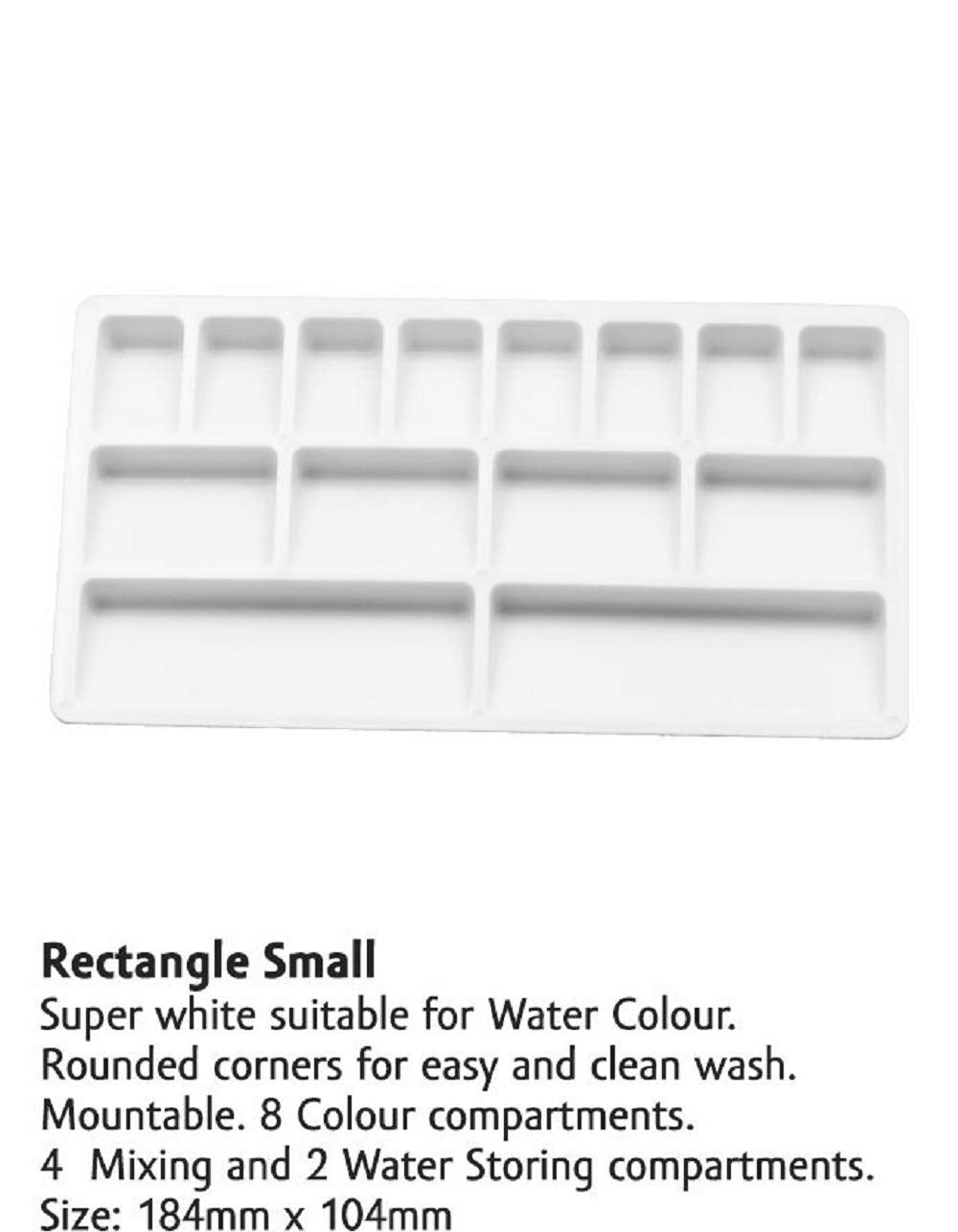 Colour Mixing Plate Rectangle Small