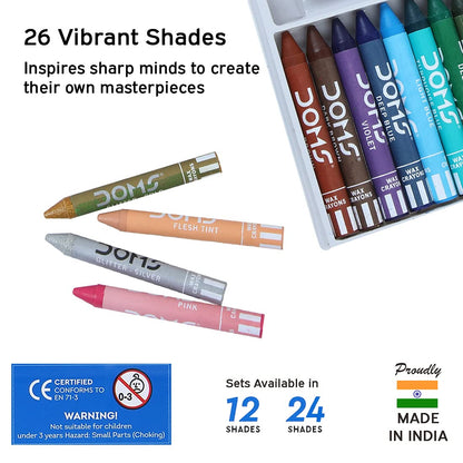 DOMS Wax Crayons Jumbo 24 Shades