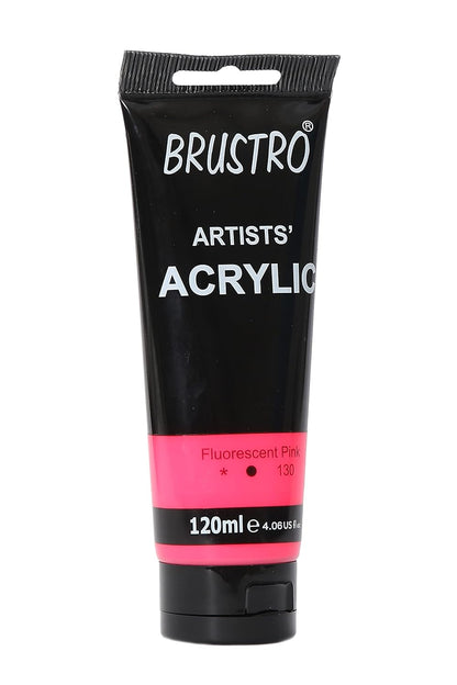 Brustro Artists Acrylic Tube Fluorescent Pink 120ml