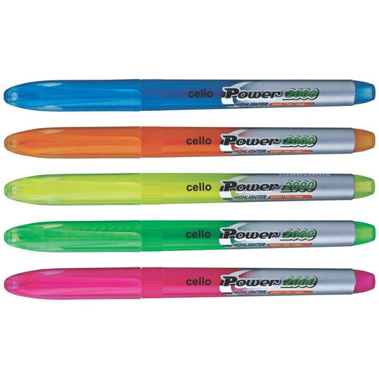 Cello Power Highlighter Set of 5