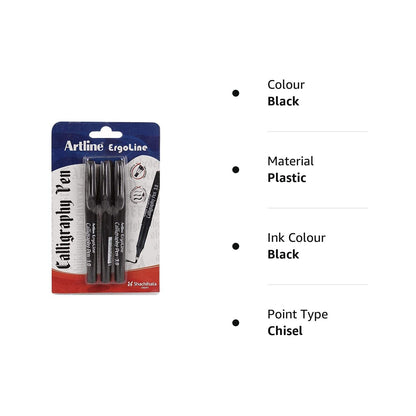 Black Artline Calligraphy Pen (Black)