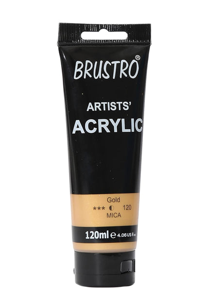 Brustro Artists Acrylic Tube Gold MICA 120ml