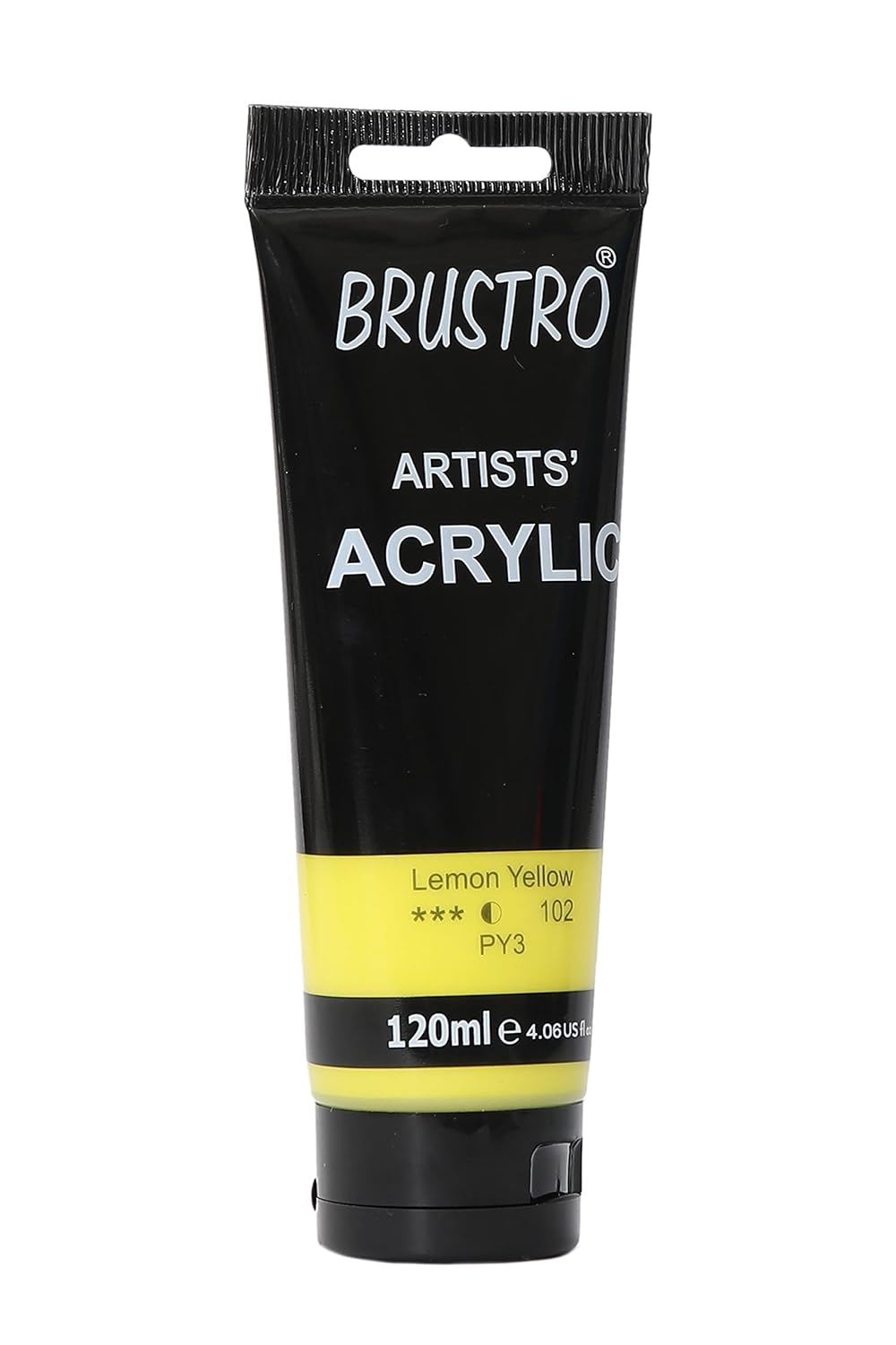 Brustro Artists Acrylic Tube Lemon Yellow 120ml