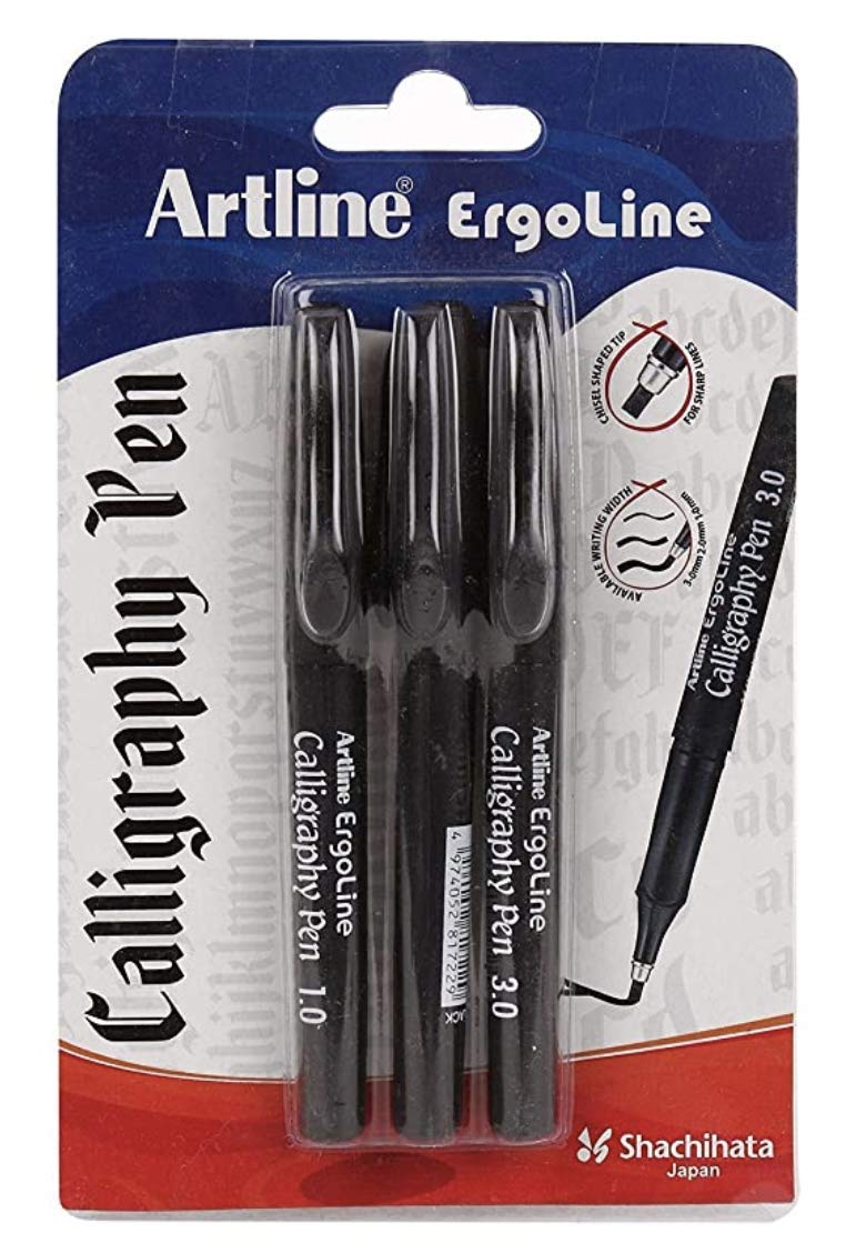 Black Artline Calligraphy Pen (Black)