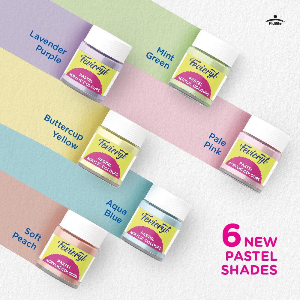 Fevicryl Acrylic Colours Pastel 6 Shade