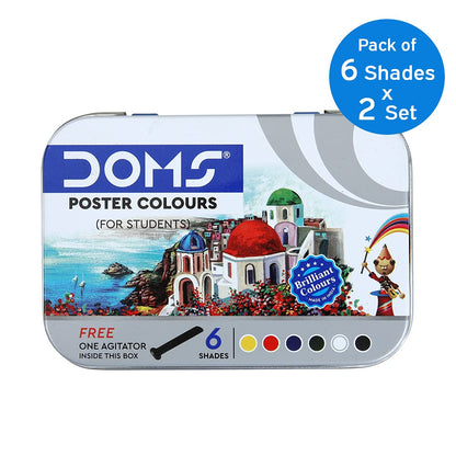 DOMS Poster Colours Set of 6