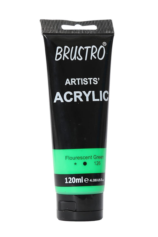 Brustro Artists Acrylic Tube Fluorescent Green 120ml