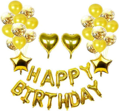 Birthday Banner - Foil Balloon 16" Golden