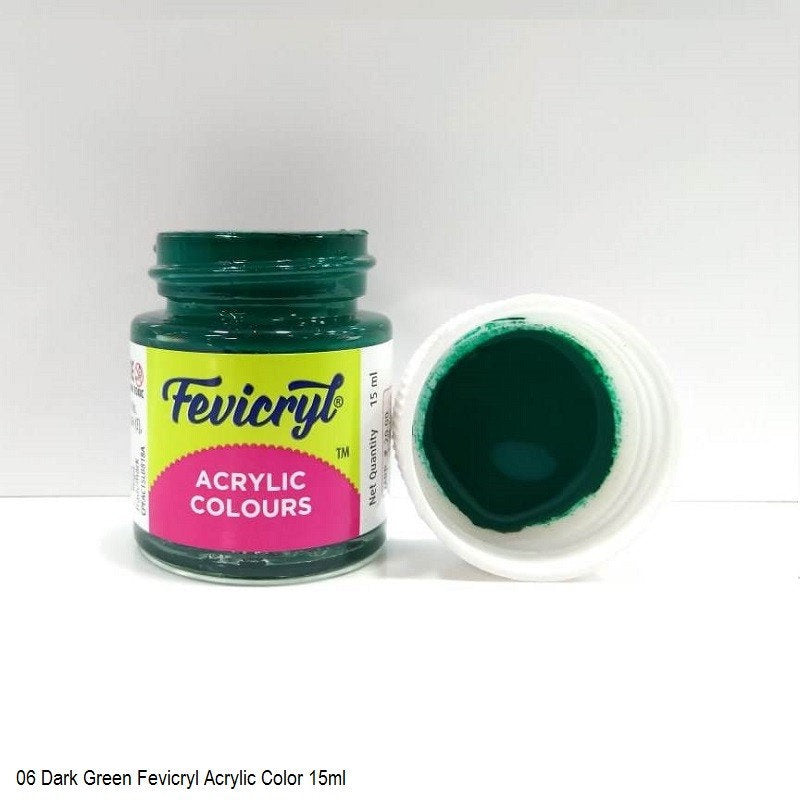 Fevicryl Acrylic Colours 15 ml (Dark Green 06)