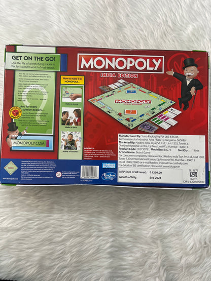 Hasbro Monopoly India Edition 8+