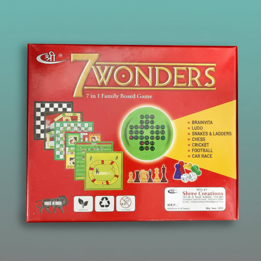 7 Wonders 7 in 1 Family Board Game Shree by Gifthubmart