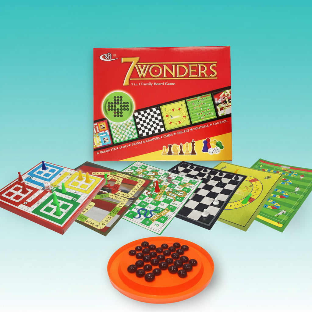 7 Wonders 7 in 1 Family Board Game Shree by Gifthubmart