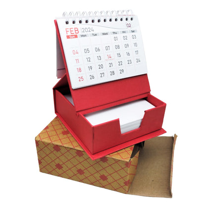 2024 Desk Calendar Stand with Notepads