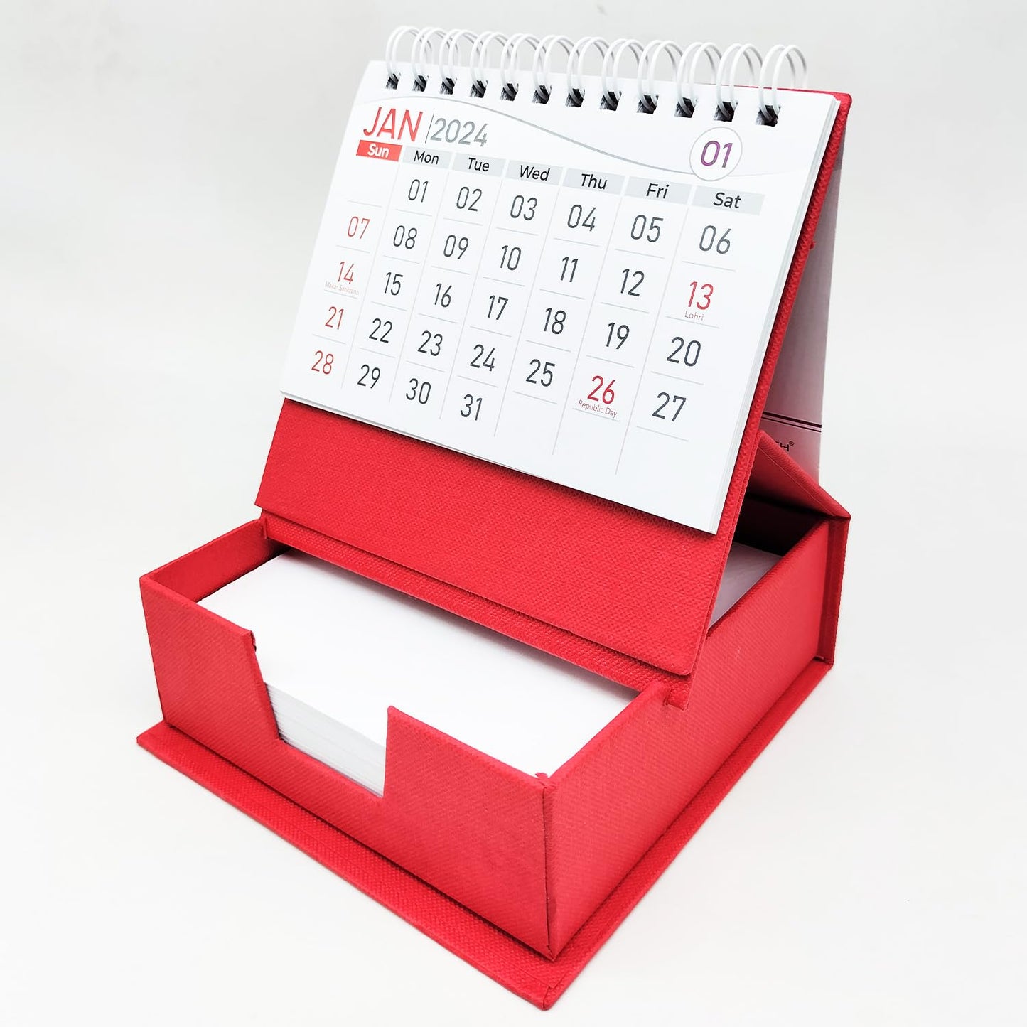 2024 Desk Calendar Stand with Notepads