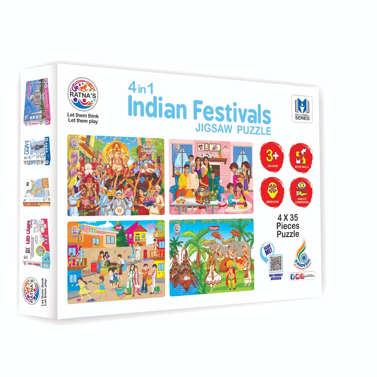 Ratna 4 IN 1 INDIAN FESTIVALS JIGSAW PUZZLE 3+