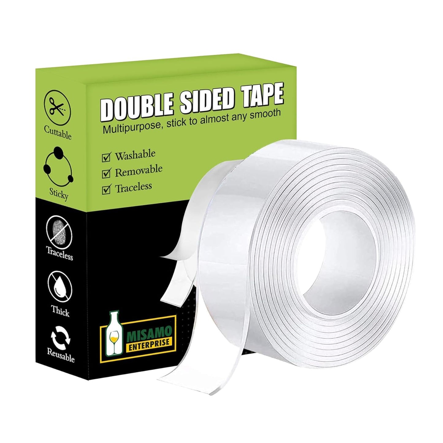 Double Sided Transparent Tape 1/2 inch