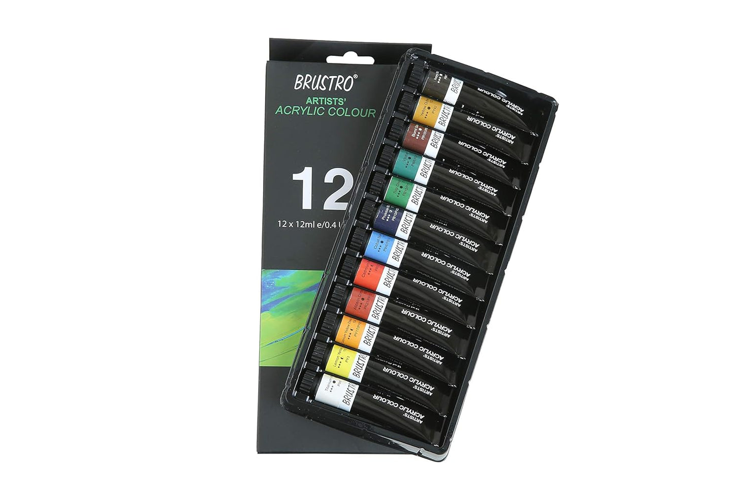 Brustro Artist Acrylic Colours 12 Shades Box (12 ml)