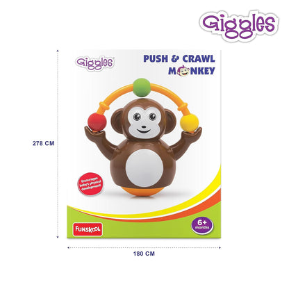 Funskool Giggles Push & Crawl Monkey 6m+
