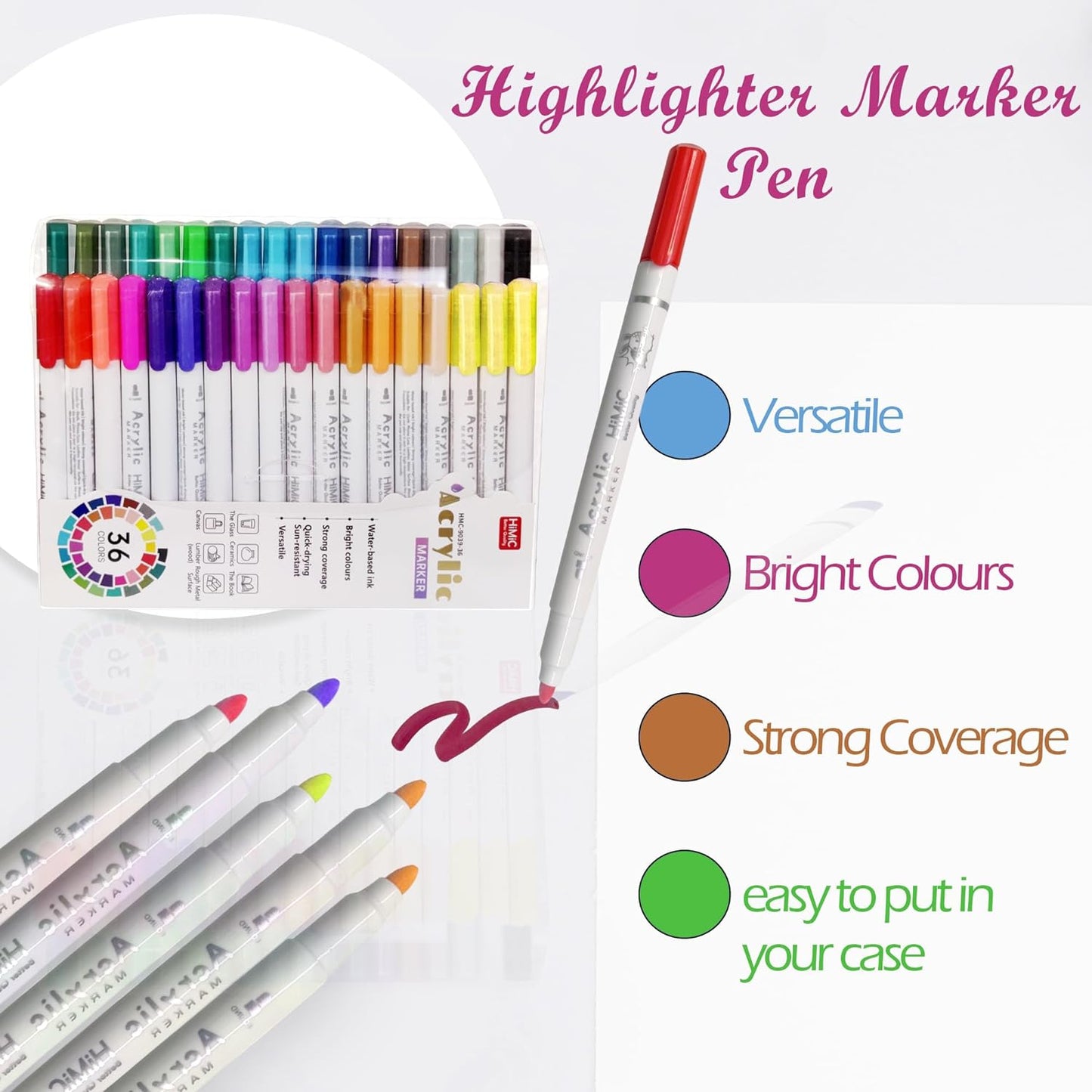 Fancy Acrylic Marker 36 Colour