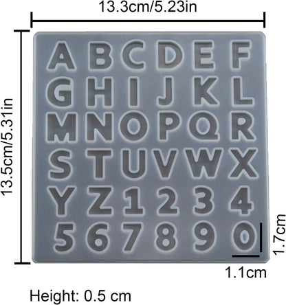 JAGS Silicone Mould A-Z and 0-9 36 Small SMABCDSS