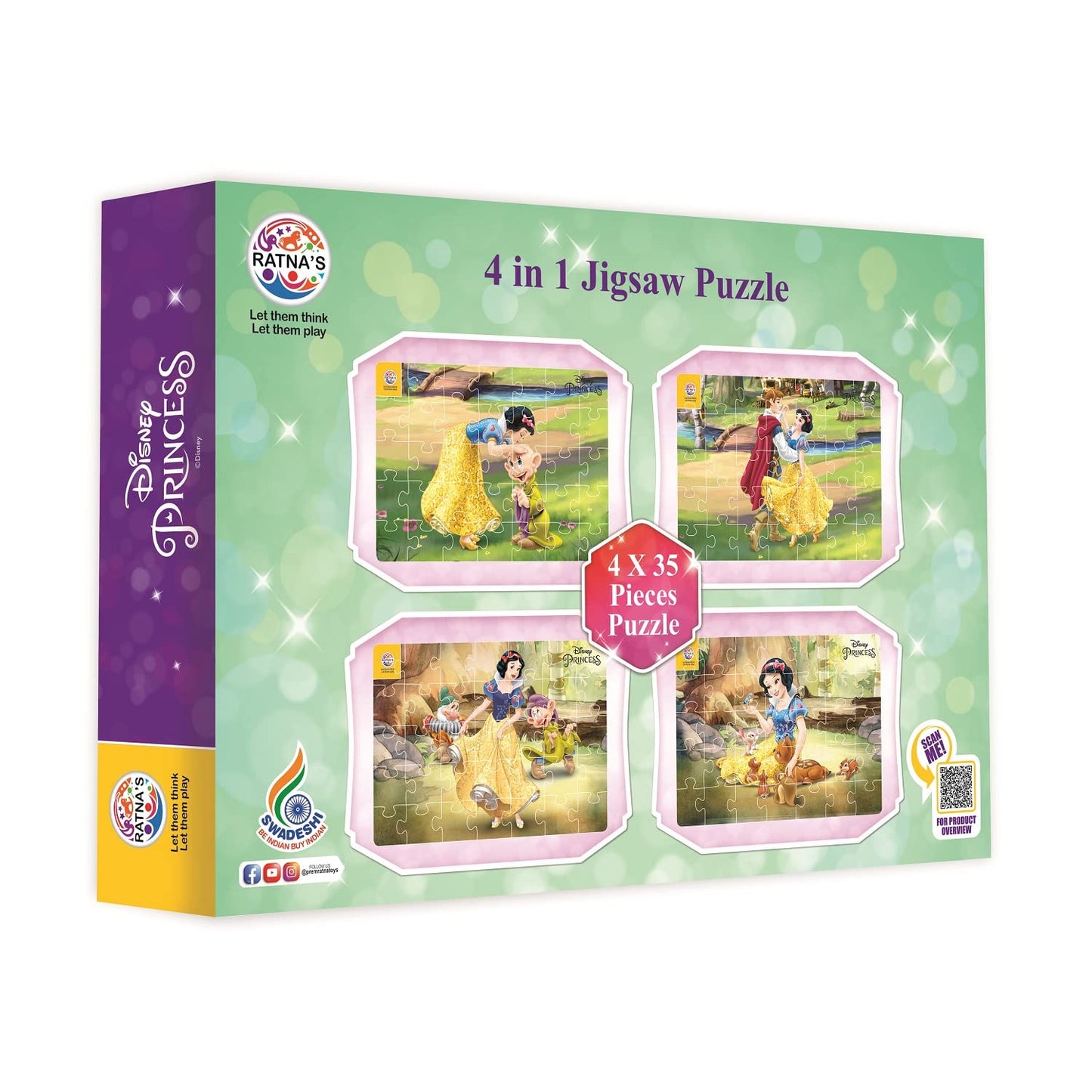 Ratna 4 in 1 Snow White Puzzle