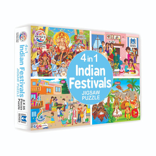 Ratna 4 IN 1 INDIAN FESTIVALS JIGSAW PUZZLE 3+