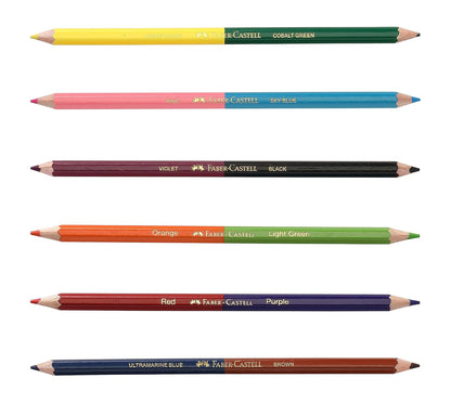 FaberCastell BiColour Pencils6