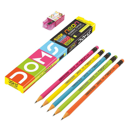 DOMS Neon Pencils Super Dark Graphite