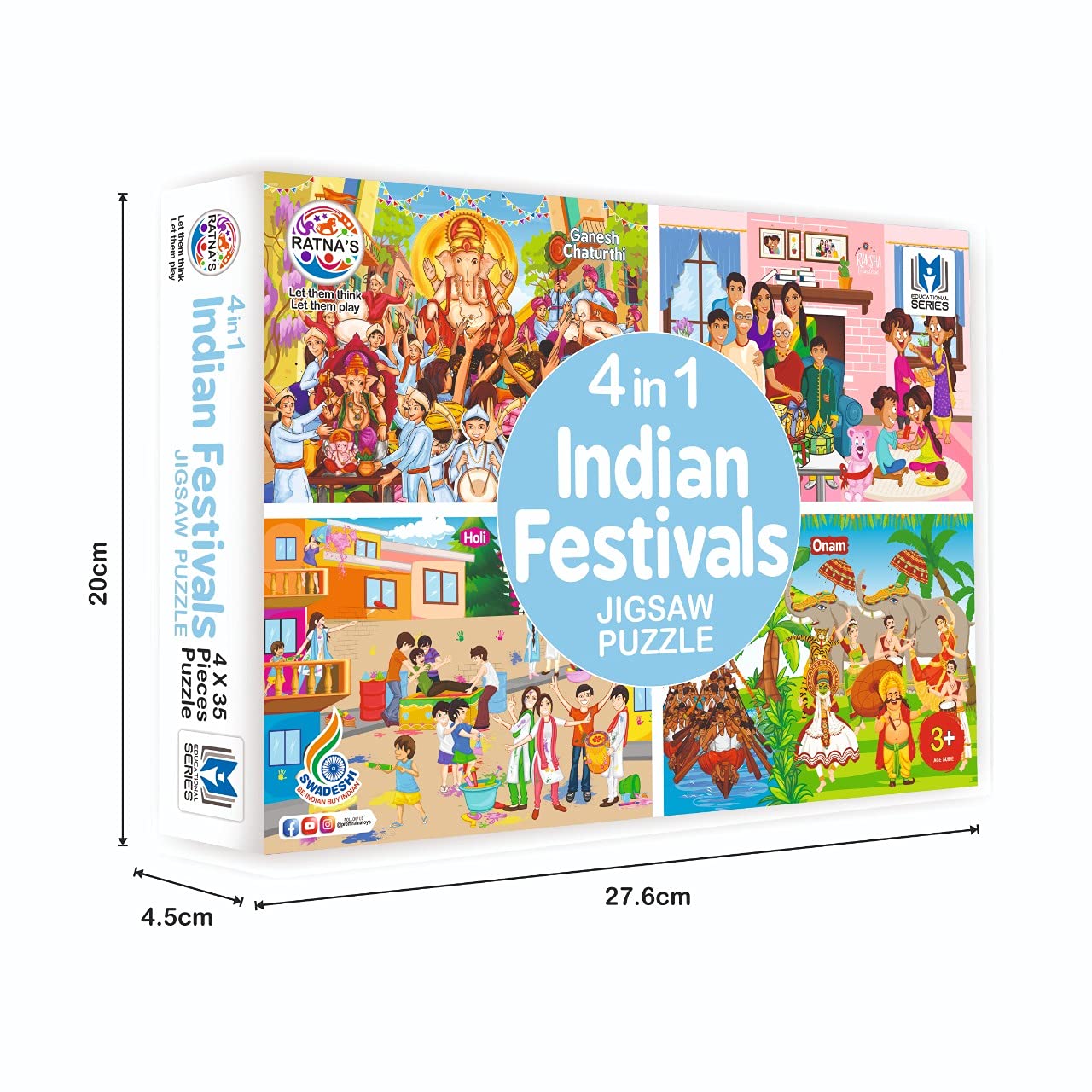 Ratna 4 IN 1 INDIAN FESTIVALS JIGSAW PUZZLE 3+