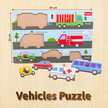 Funskool Vehicle wooden puzzle