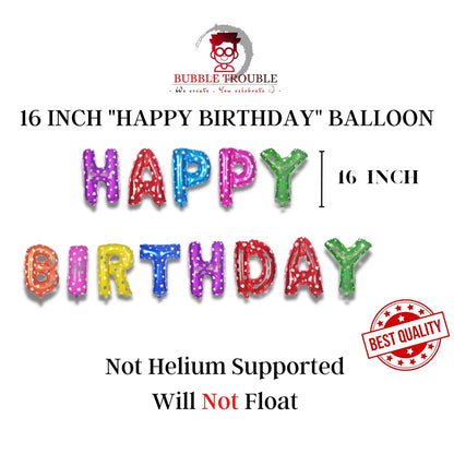 Birthday Banner - Foil Balloon 16" Multicolour