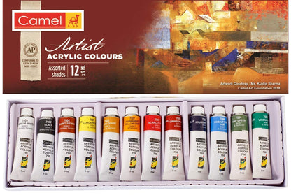 Camel Artist Acrylic Colours 12 Shades Box (9 ml)