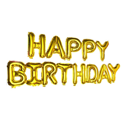 Birthday Banner - Foil Balloon 16" Golden