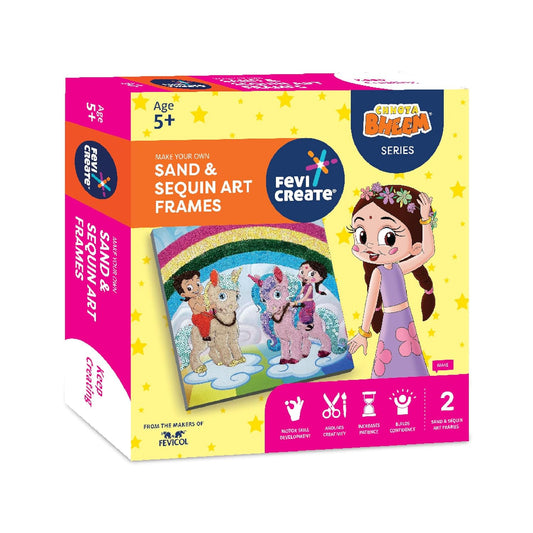 FEVI CREATE MAKE YOUR OWN SAND & SEQUIN ART FRAMES (Chota Bheem)