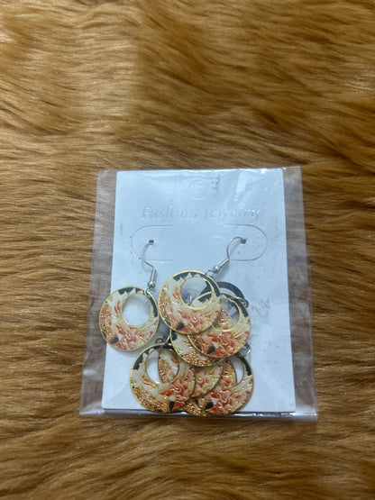 Asian Earrings 4 Layered Cute Round Earrings