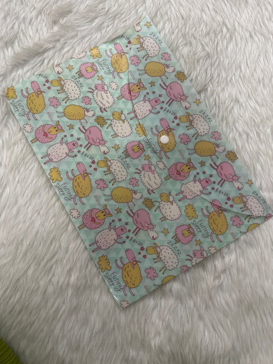 Kids Printed Button Folder Sheep