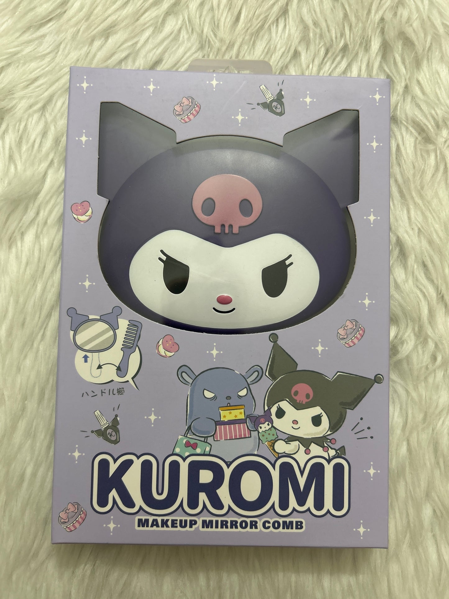 Kuromi Makeup Mirror Comb